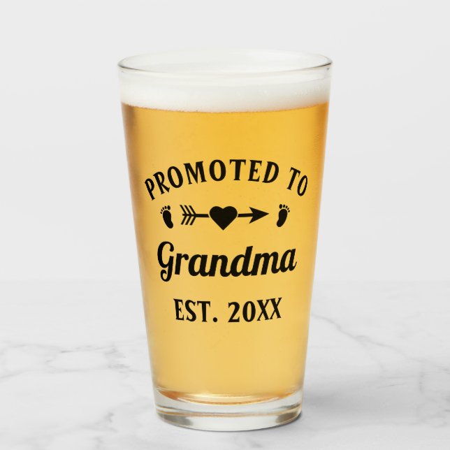 Copo De Pint Avó De Abuela Nonna Nanna Promovida À Avó (Frente (Preenchido))