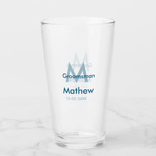 Copo De Pint azul marinho padrinho nome letra data masculino po
