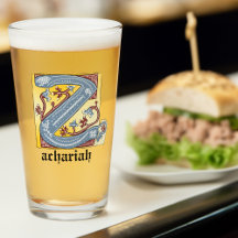 Azul Medieval e Vermelho Ivy Iluminado - Letra Z