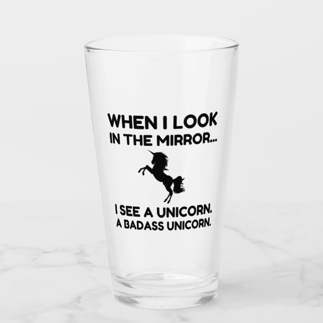 COPO DE PINT BADASS UNICORN (Frente)