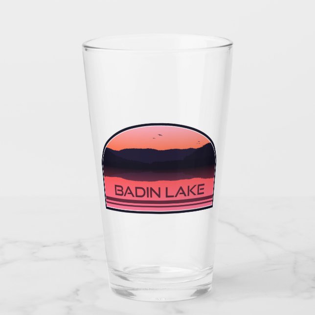 Copo De Pint Badin Lake North Carolina Red Sunrise (Frente)
