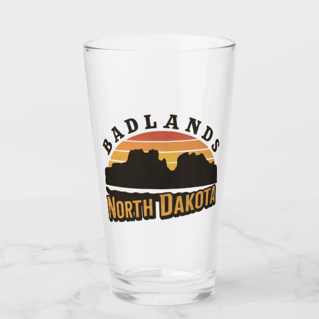 Copo De Pint Badlands North Dakota Retro (Frente)