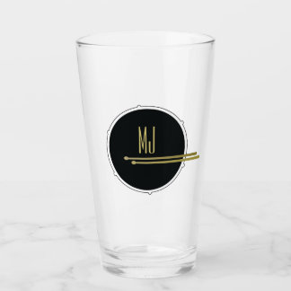 Copo De Pint Baixo Ouro Baterista Monograma