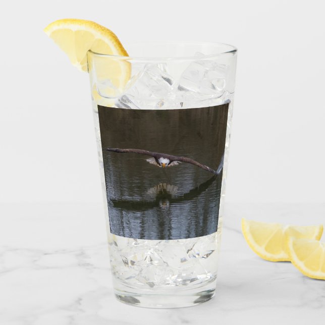 Copo De Pint Bald Eagle em Voo (Gelo frontal)