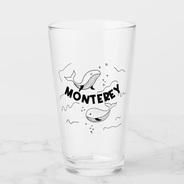Copo De Pint Baleias de Monterey Califórnia (Frente)