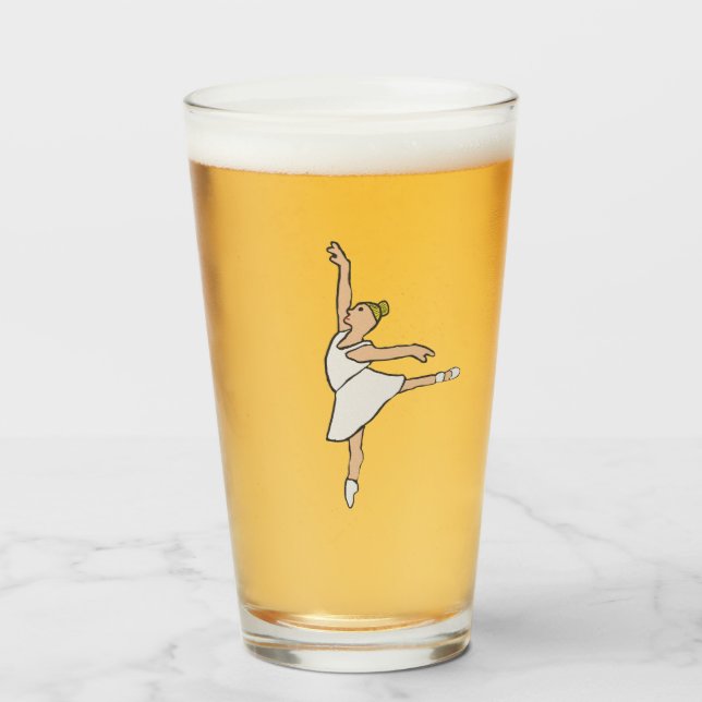 Copo De Pint Ballerina Balé Dancer (Frente (Preenchido))