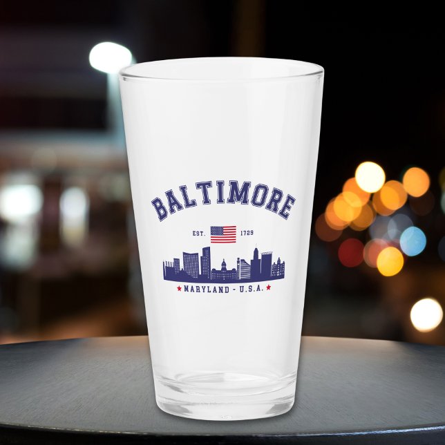 Copo De Pint Baltimore Maryland Modern Skyline city (Criador carregado)