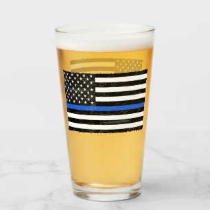 Copo De Pint Bandeira americana suja fina de Blue Line
