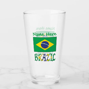 Copo De Pint Bandeira Brasileira Brasil Verde Personalização 