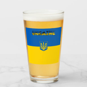 Copo De Pint Bandeira-casaco de armas da Ucrânia