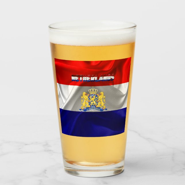 Copo De Pint Bandeira-casaco de armas dos Países Baixos  (Frente (Preenchido))