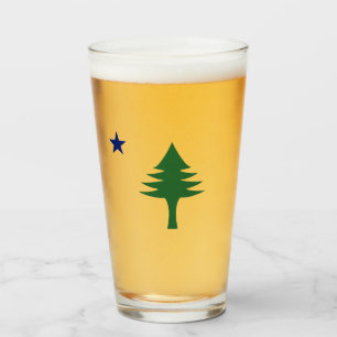 Copo De Pint Bandeira da árvore de pinheiro e estrela de 1901 d