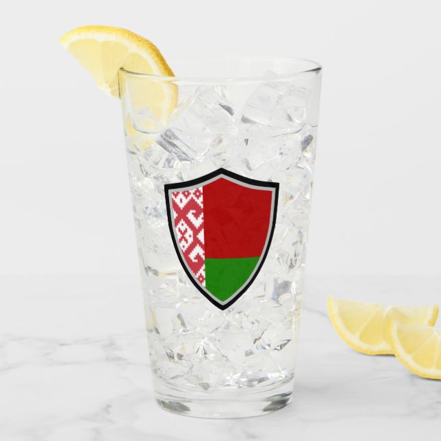 Copo De Pint Bandeira da Bielorrússia (Gelo frontal)