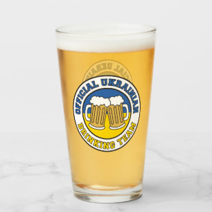 Copo De Pint Bandeira da Equipe Bebendo Ucraniana da Ucrânia