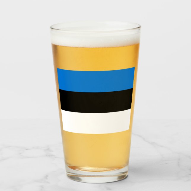 Copo De Pint Bandeira da Estônia (Frente (Preenchido))