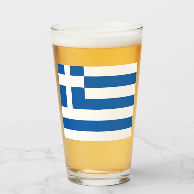 Copo De Pint Bandeira da Grécia (Frente (Preenchido))