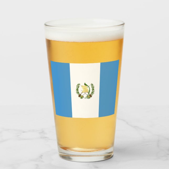 Copo De Pint Bandeira da Guatemala (Frente (Preenchido))