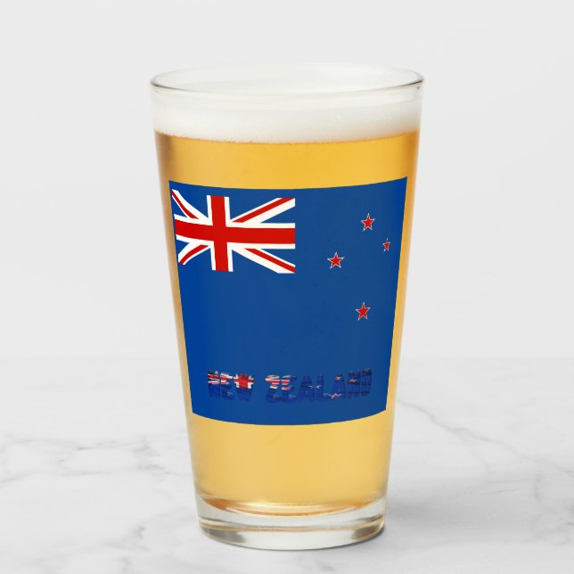 Copo De Pint Bandeira da Nova Zelândia      (Frente (Preenchido))