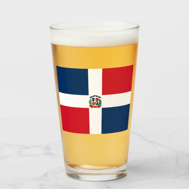 Copo De Pint Bandeira da República Dominicana (Frente (Preenchido))