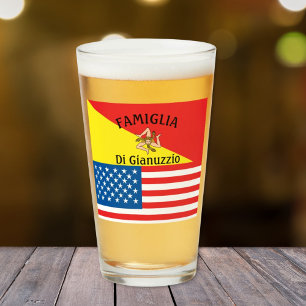 Copo De Pint Bandeira da Sicília Bandeira Americana