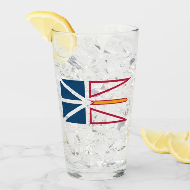 Copo De Pint Bandeira da Terra Nova e Labrador (Canadá) (Gelo frontal)