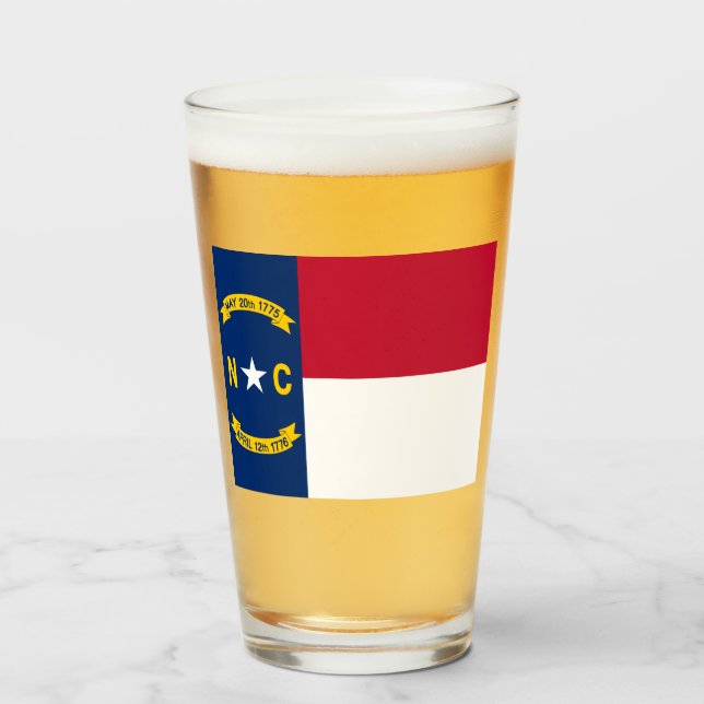 COPO DE PINT BANDEIRA DE CAROLINA DO NORTE (Frente (Preenchido))