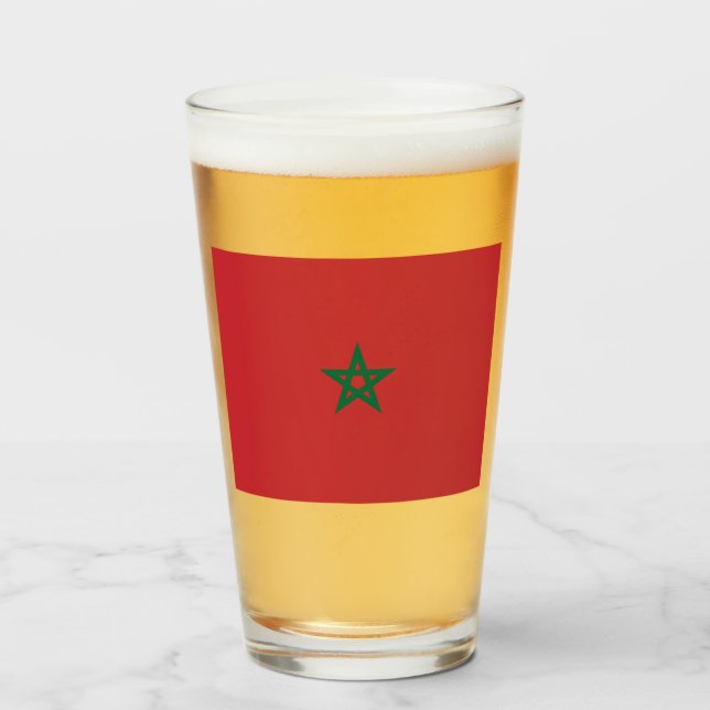 Copo De Pint Bandeira de Marrocos (Frente (Preenchido))