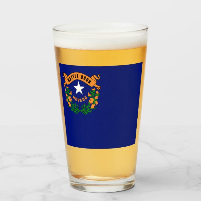 Copo De Pint Bandeira de Nevada (Frente (Preenchido))