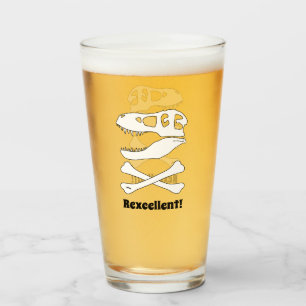 Copo De Pint Bandeira de pirata do crânio de T-Rex