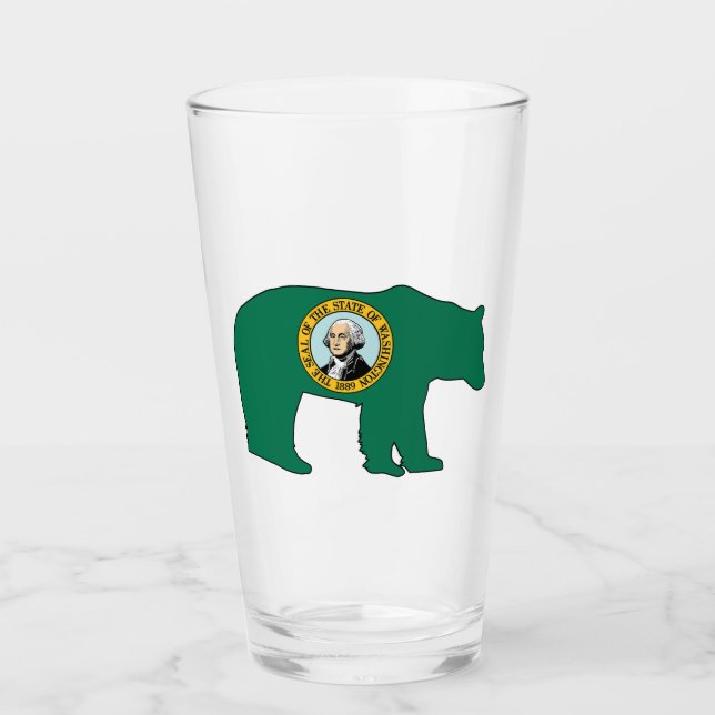 Copo De Pint Bandeira de Washington Urso (Frente)