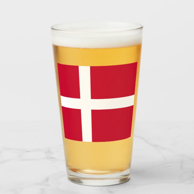 Copo De Pint Bandeira Dinamarquesa (Frente (Preenchido))