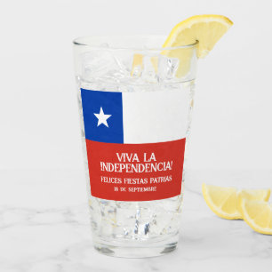 Copo De Pint Bandeira do Chile no Dia da Independência das Ilha