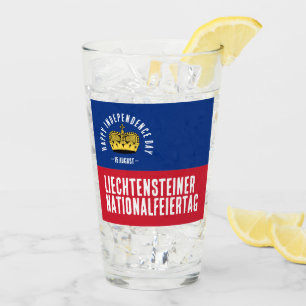 Copo De Pint Bandeira do Dia Nacional do Liechtenstein