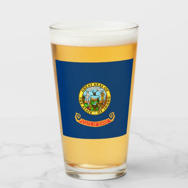 Copo De Pint Bandeira do Estado de Idaho (Frente (Preenchido))