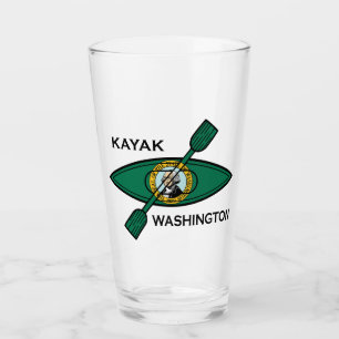 Copo De Pint Bandeira do Estado de Washington Kayak