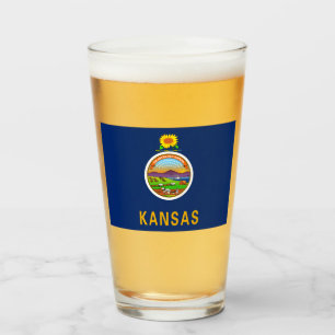 Copo De Pint Bandeira do Estado do Kansas