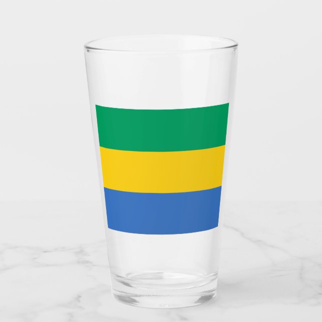 Copo De Pint Bandeira do Gabão (Gabão) (Frente)