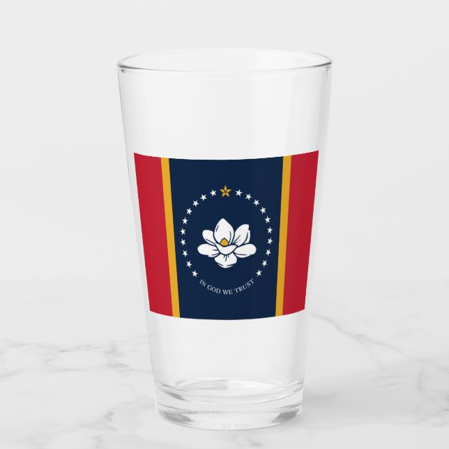 Copo De Pint bandeira do Mississippi (Frente)