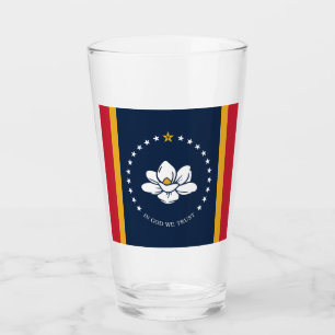 Copo De Pint Bandeira do Mississippi - Nova Bandeira da Magnóli