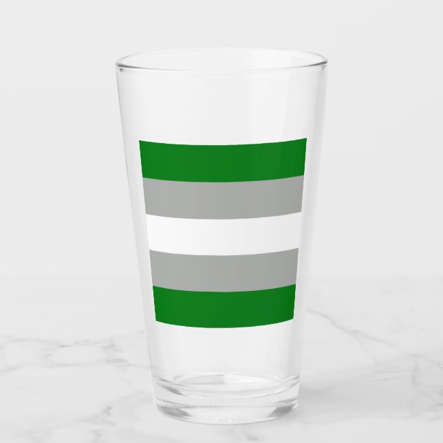 Copo De Pint Bandeira do Orgulho Cinza-romântico (Frente)
