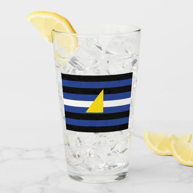 Copo De Pint Bandeira do Orgulho das Atividades Aquáticas (Gelo frontal)