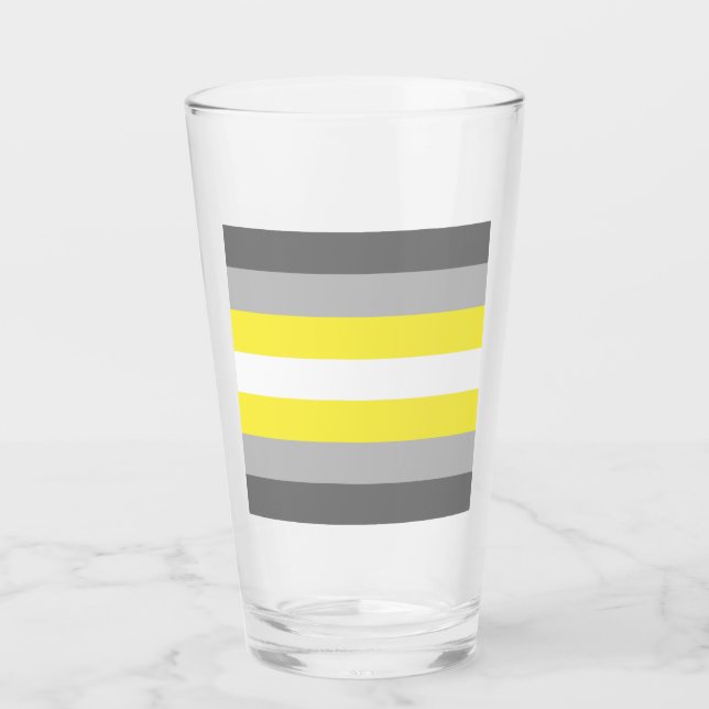 Copo De Pint Bandeira do Orgulho Demigênero (Frente)