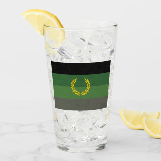 Copo De Pint Bandeira do Orgulho do Uniforme Militar (Gelo frontal)