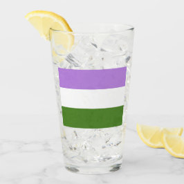 Copo De Pint Bandeira do Orgulho Genderqueer