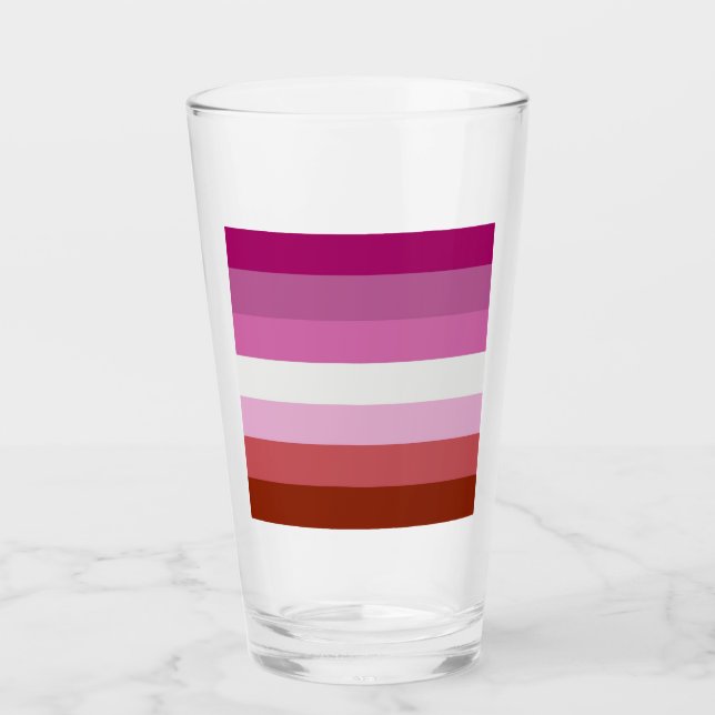 Copo De Pint Bandeira do Orgulho Lésbico (Frente)