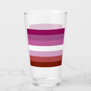 Copo De Pint bandeira do orgulho lésbico feminino da SlipperyJo