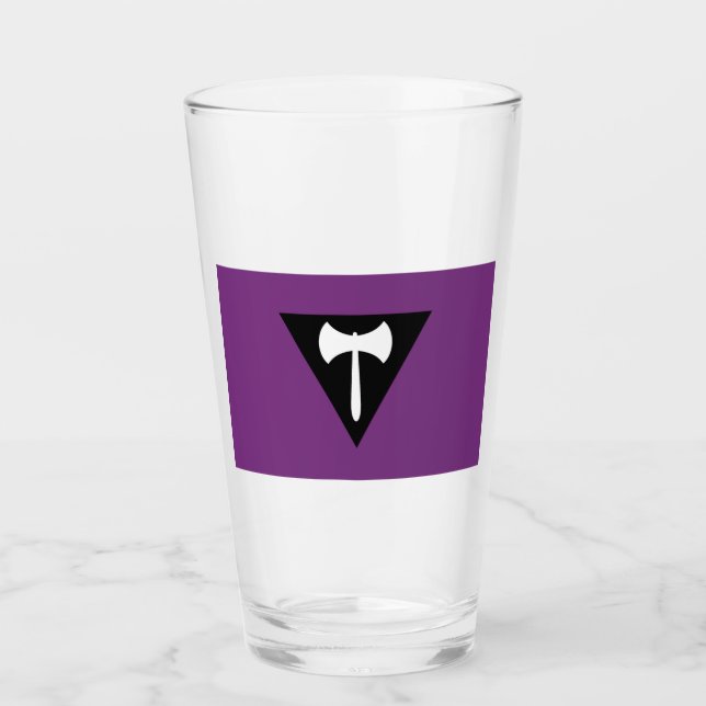 Copo De Pint Bandeira do Orgulho Lésbico Machado Roxo (Frente)
