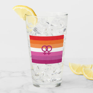 Copo De Pint Bandeira do Orgulho Lésbico WLW (Sunset)