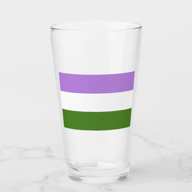 Copo De Pint Bandeira do Orgulho Queer (Frente)