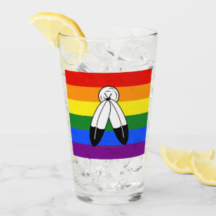 Copo De Pint bandeira do orgulho two-spirit de SlipperyJoe simb